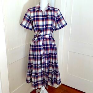 ⭐️New⭐️Brooks Brothers Madras Plaid Shirtdress